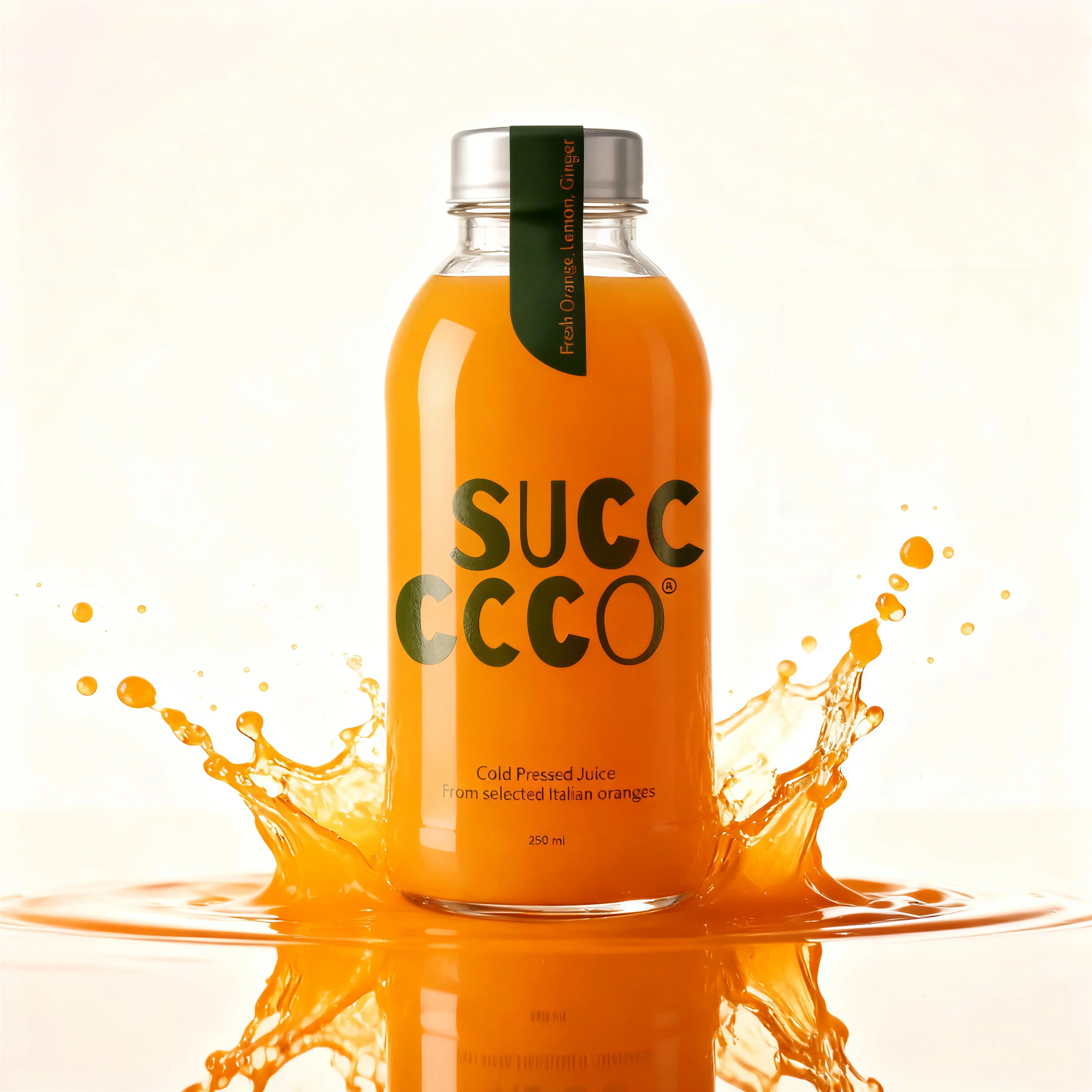 Juice Splash Studio scene example for AI Product Photography vs Traditional Photoshoots